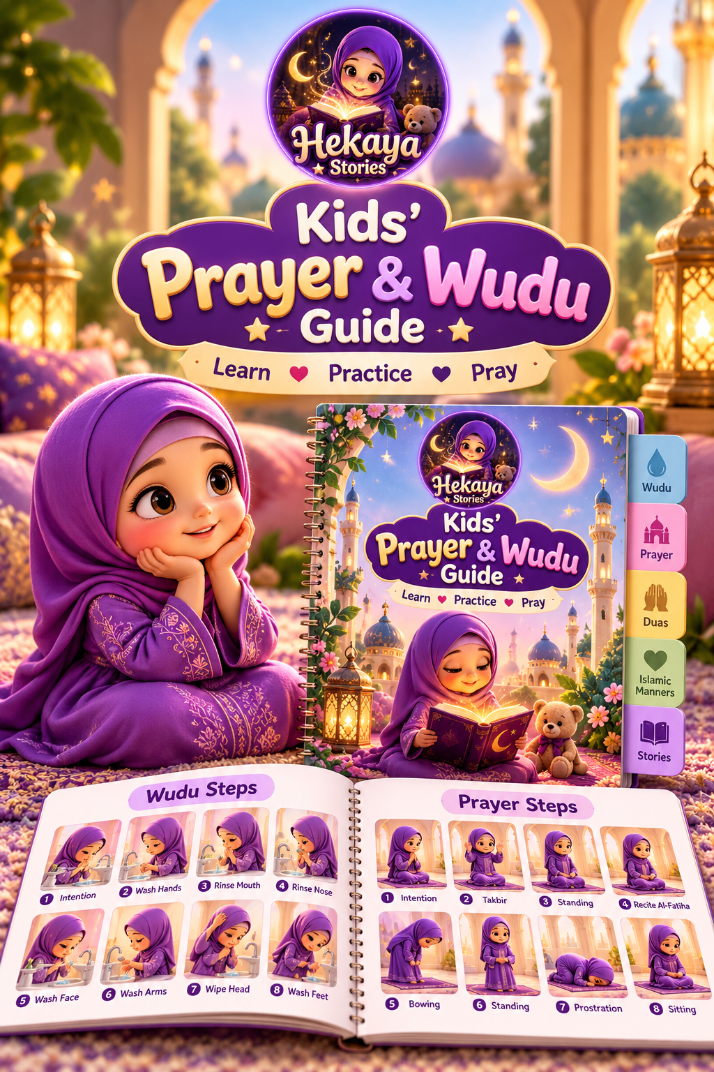 Hekaya Stories Kids' Prayer & Wudu Guide cover